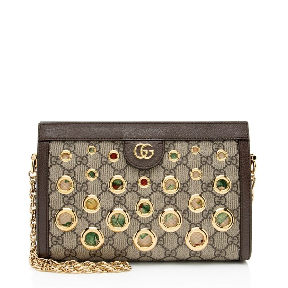 Gucci GG Supreme Ophidia Grommet Medium Chain Shoulder Bag
